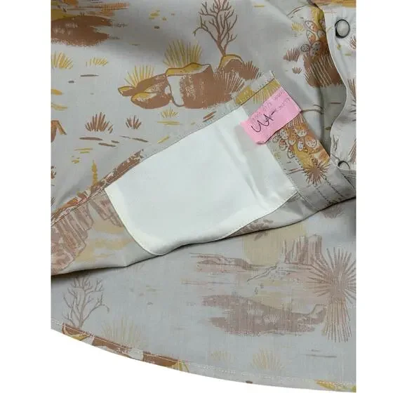 Howler Bros H Bar B Pearl Snap Short Sleeve Shirt Men's XL Desert Coyotes Cream - Picture 7 of 10